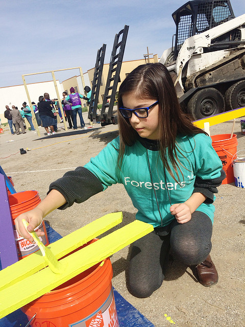 KaBOOM! Community Playground Build painting signs