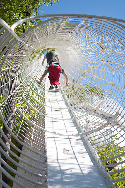 City Museum, St. Louis: praying mantis climber City Museum, St. Louis: praying mantis climber
