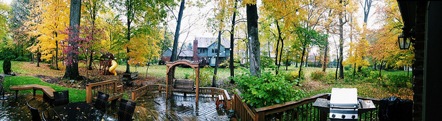 Suburban backyard Suburban backyard