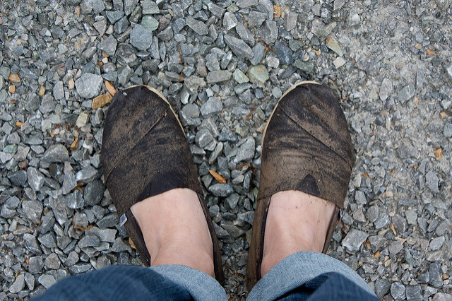 TOMS vs the mud. Mud wins.