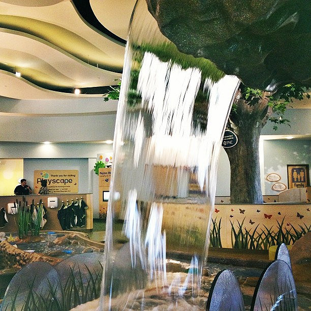 Waterfall. Playscape at The Children's Museum Water play. Playscape at the Children's Museum