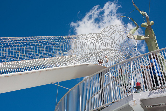 City Museum, St. Louis: praying mantis slide City Museum, St. Louis: praying mantis slide