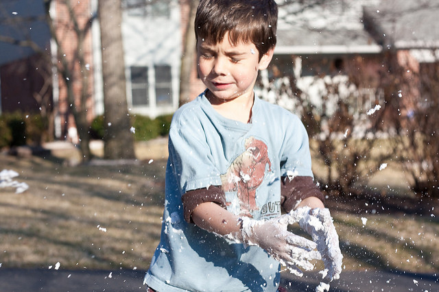 Homemade foam dough via The Risky Kids