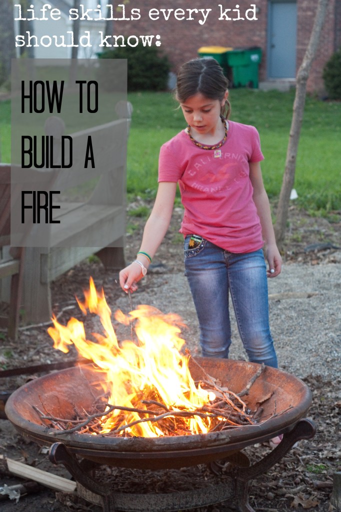 how to build a fire with kids